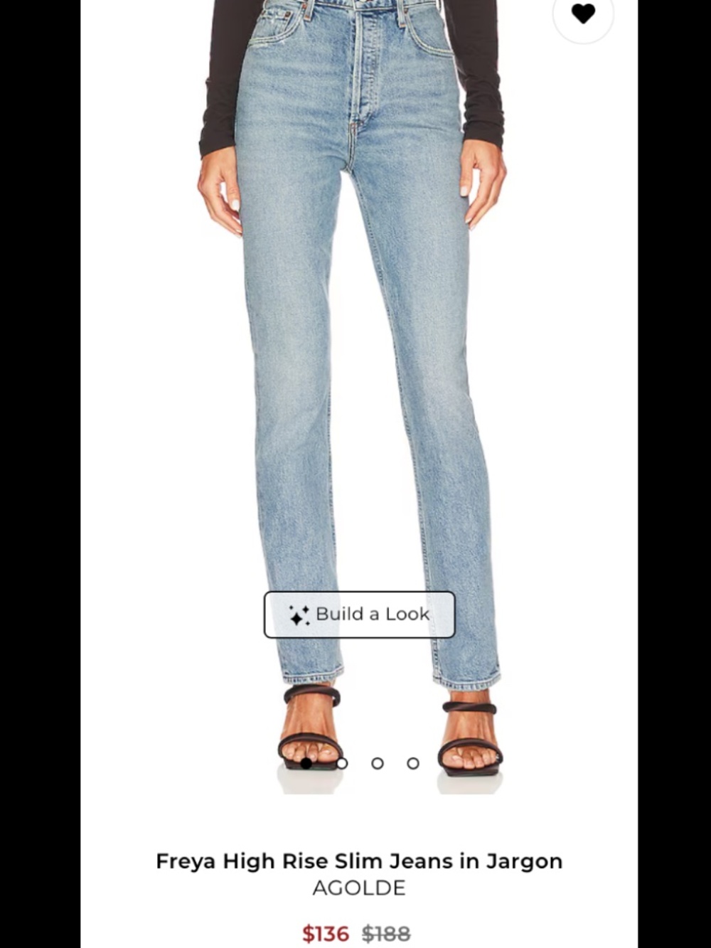 sold out Agolde jeans freya 24 high rise slim similar to cynthia reformation